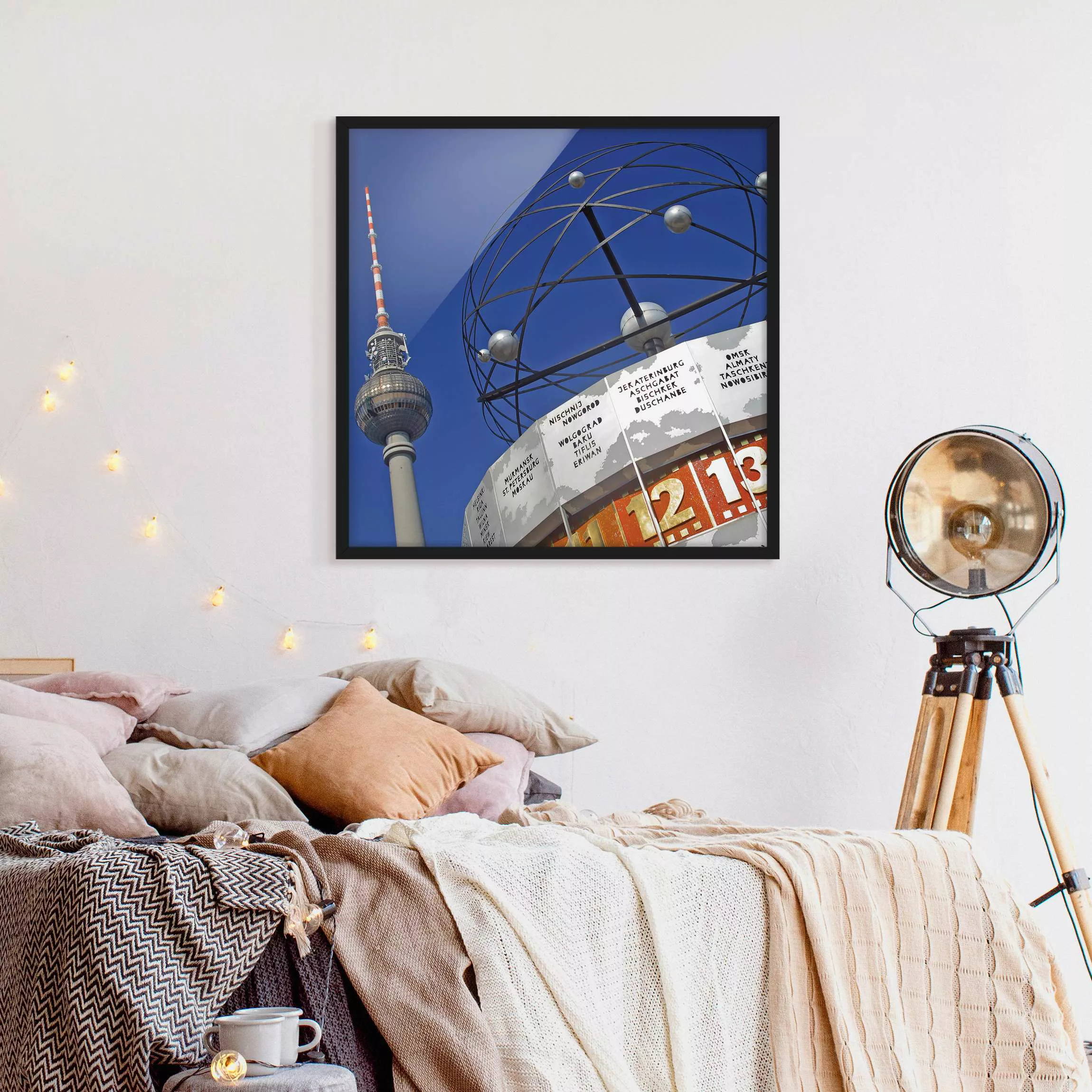 Bild mit Rahmen - Quadrat Berlin Alexanderplatz günstig online kaufen