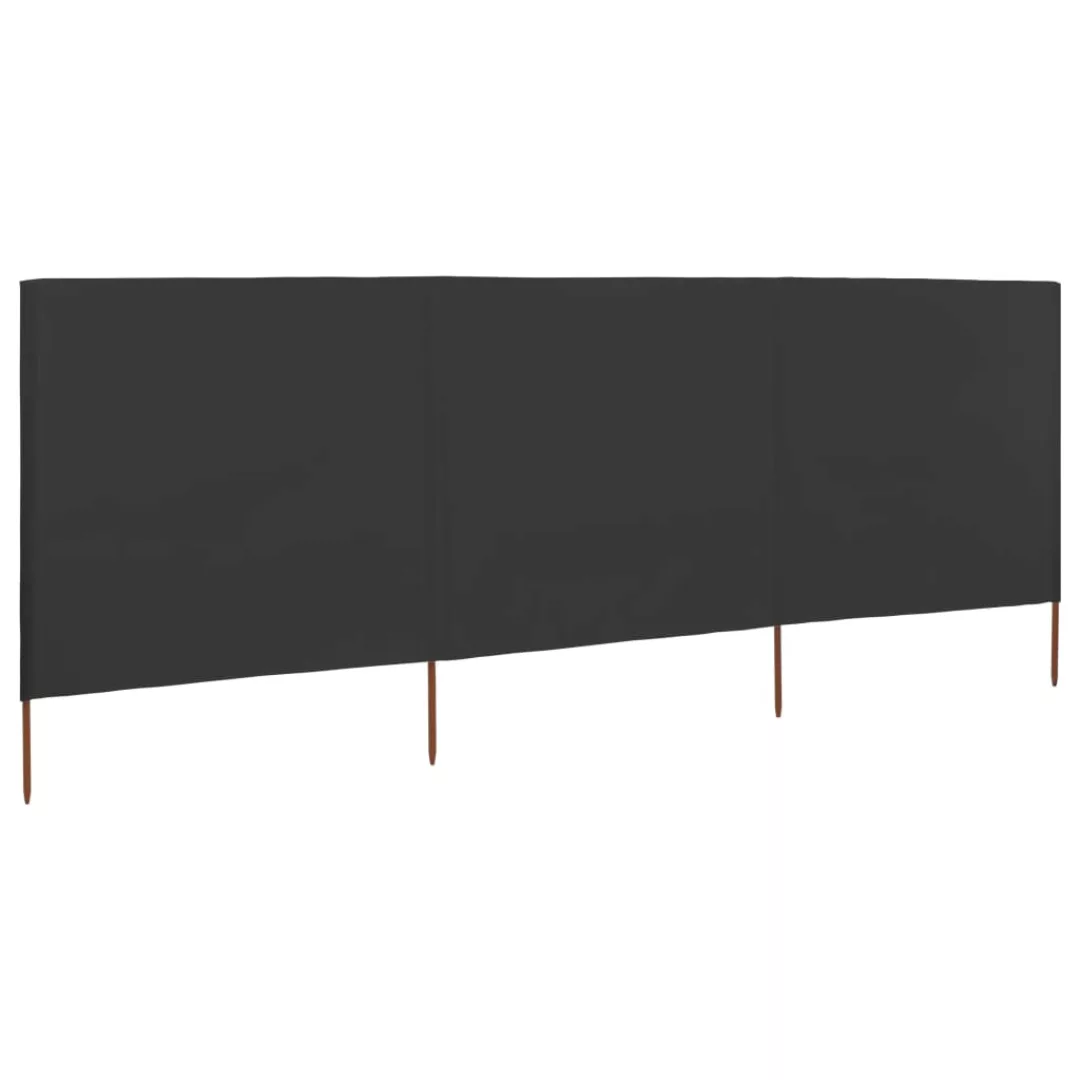 3-teiliges Windschutzgewebe 400 X 120 Cm Anthrazit günstig online kaufen