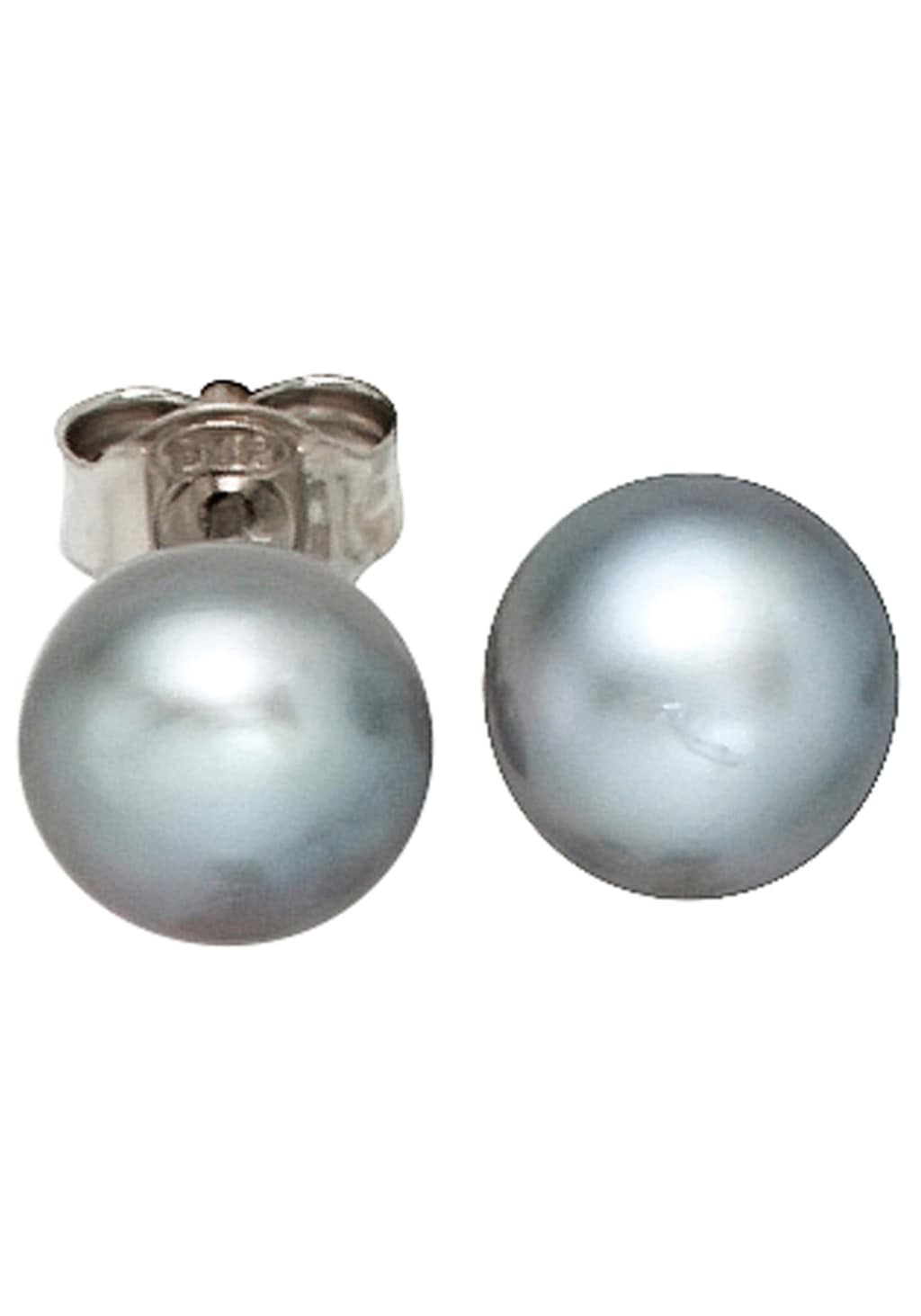 JOBO Perlenohrringe "Ohrstecker mit grauen Perlen 7 mm", 925 Silber mit Süß günstig online kaufen