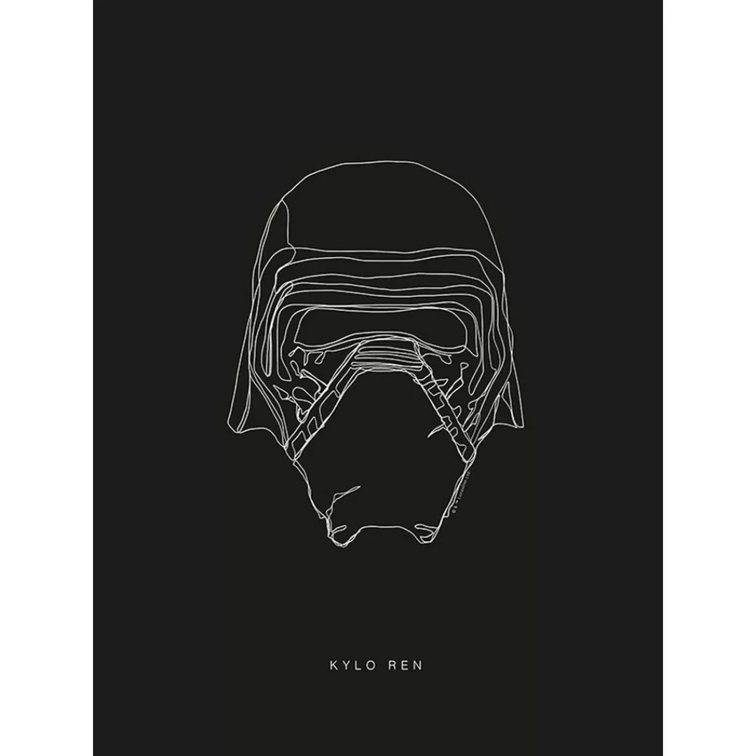 Komar Wandbild Star Wars Lines Dark Side Kylo Star Wars B/L: ca. 30x40 cm günstig online kaufen