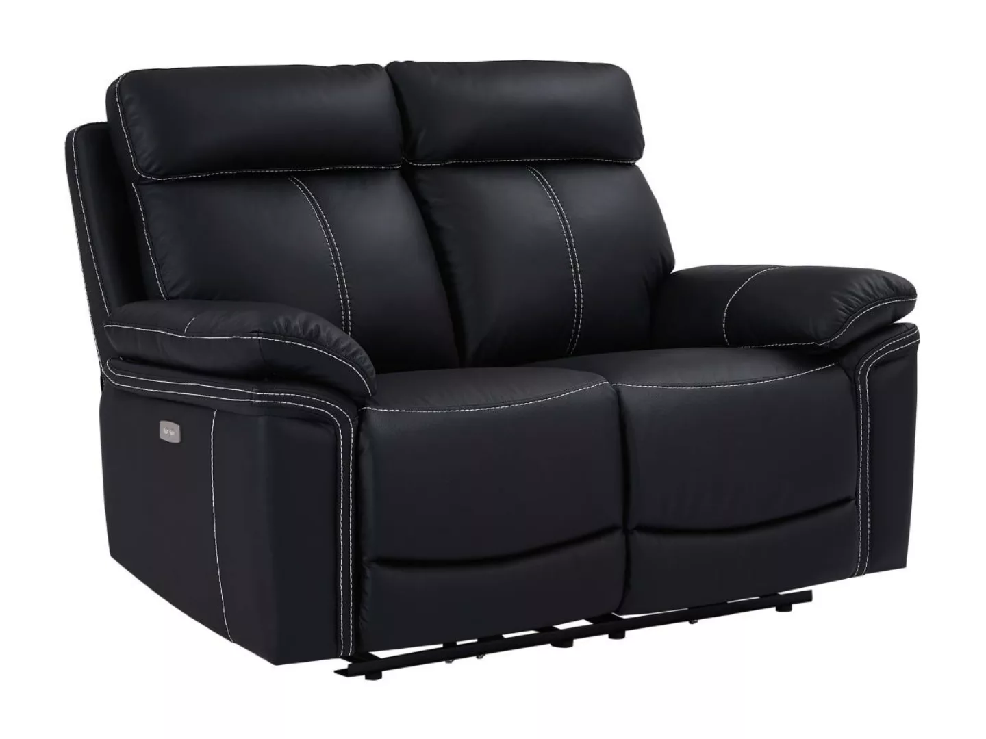 Relaxsofa elektrisch 2-Sitzer - Leder - Schwarz - ISIRIS günstig online kaufen