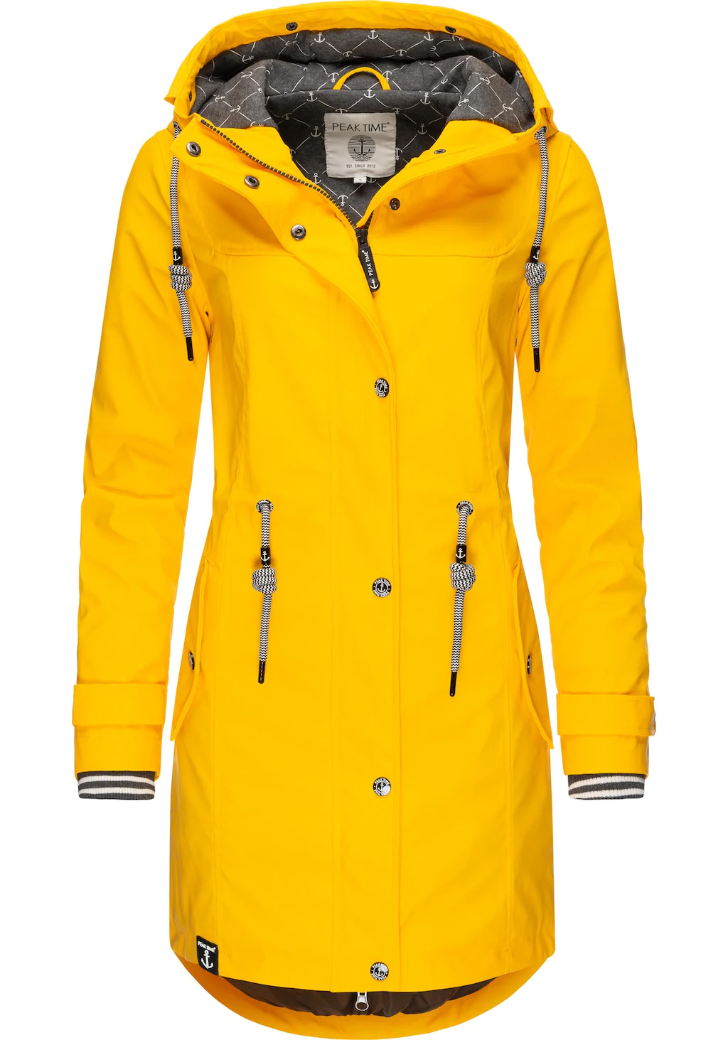 PEAK TIME Regenjacke "L60042", mit Kapuze, stylisch taillierter Regenmantel günstig online kaufen