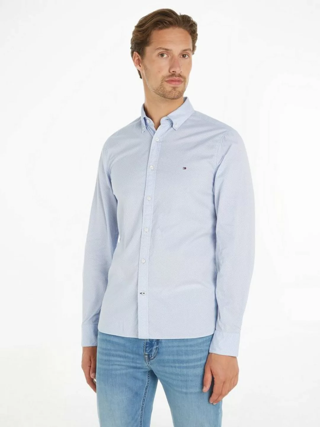 Tommy Hilfiger Langarmhemd FLEX MINI PRINT SF SHIRT günstig online kaufen