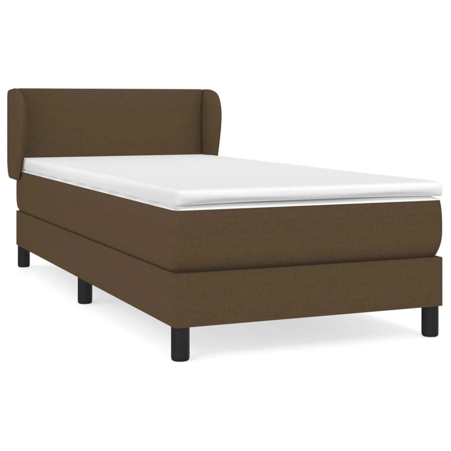 vidaXL Boxspringbett mit Matratze Dunkelbraun 90x190 cm Stoff1390029 günstig online kaufen