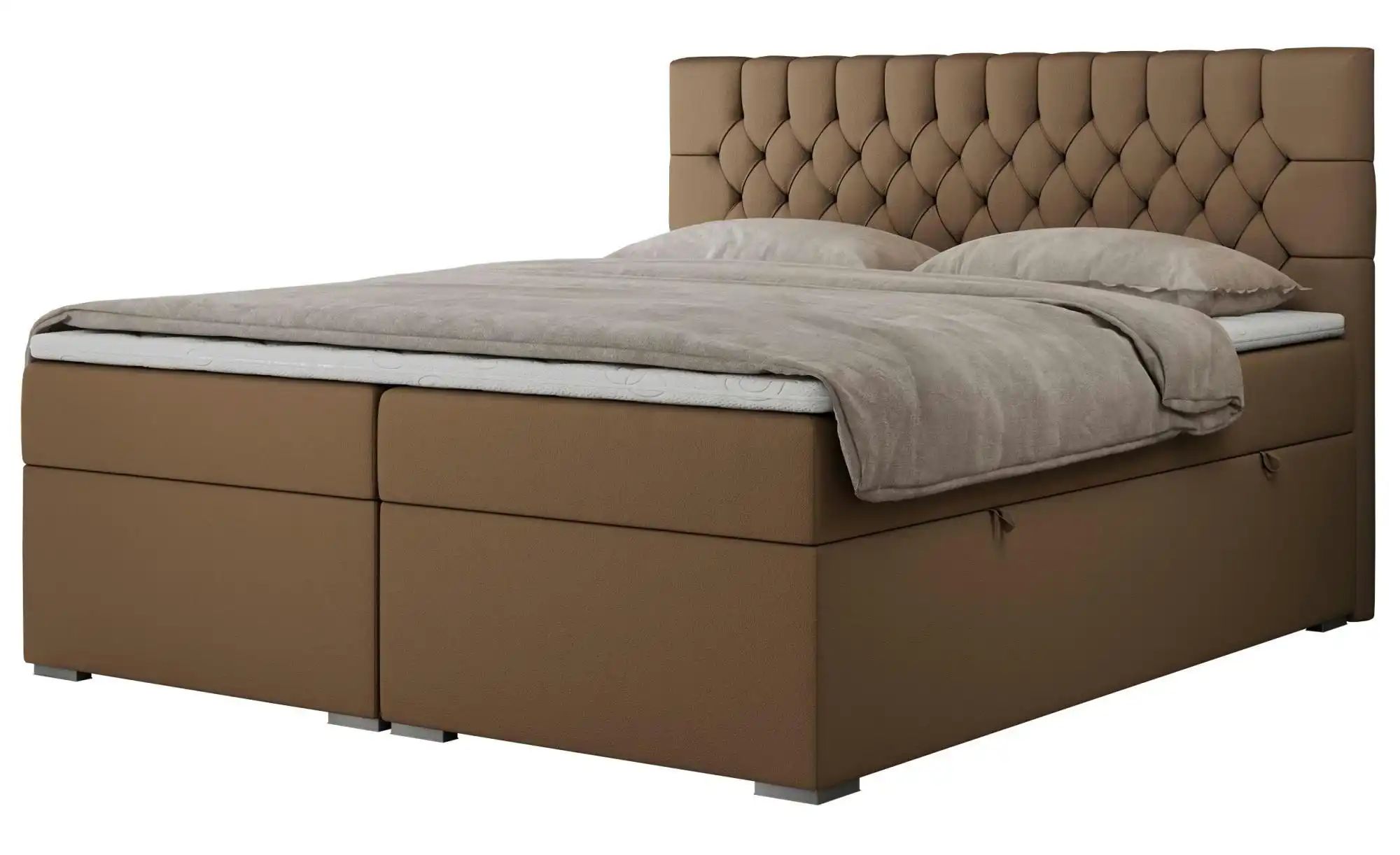 Boxbett mit Bettkasten Pera ¦ braun ¦ Maße (cm): B: 200 H: 125 Betten > Kom günstig online kaufen