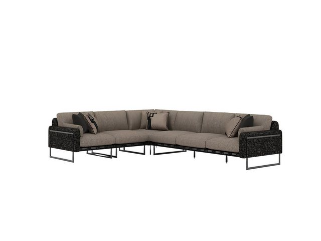 JVmoebel Ecksofa Luxus Wohnzimmer Ecksofa L-Form Einrichtung Möbel Braun Ne günstig online kaufen