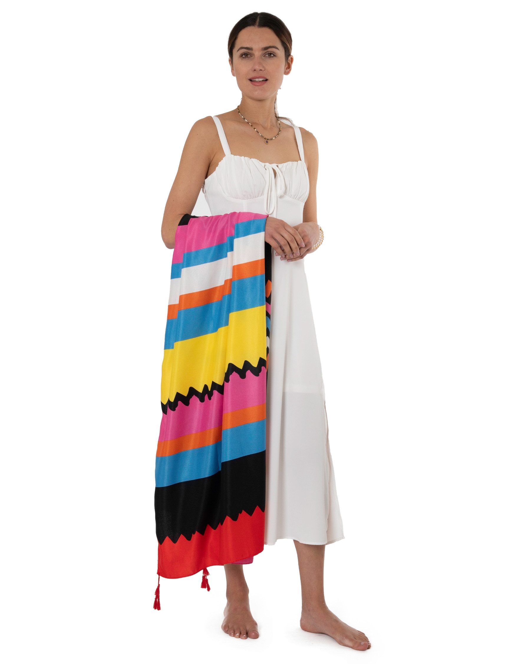 MayTree Modeschal Strandschal 85 x180 Rainbow, günstig online kaufen