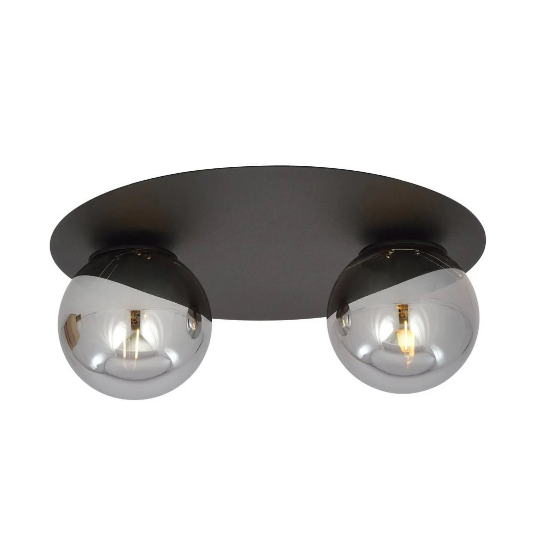 Deckenlampe Solar, schwarz/grafit, zweiflammig günstig online kaufen