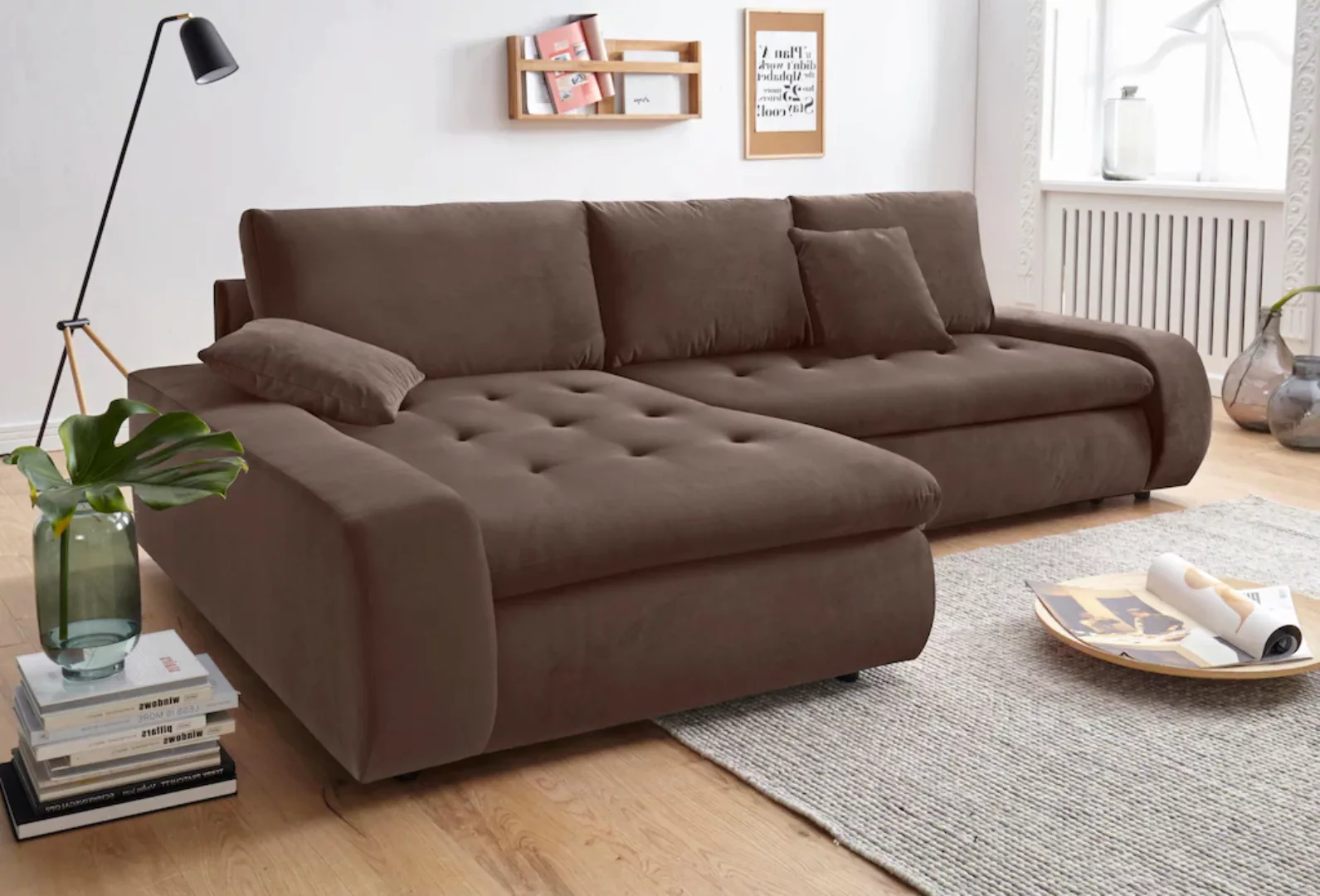 TRENDMANUFAKTUR Ecksofa "Indie II, tolle Detailverarbeitung, bequem und kom günstig online kaufen