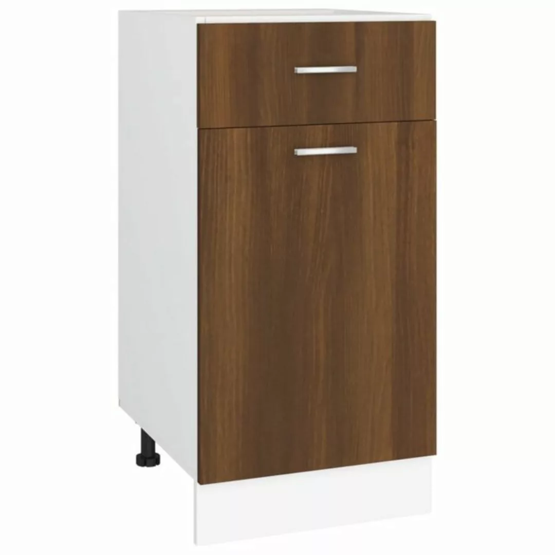 vidaXL Unterschrank Unterschrank mit Schublade Braun Eichen-Optik 40x46x81, günstig online kaufen