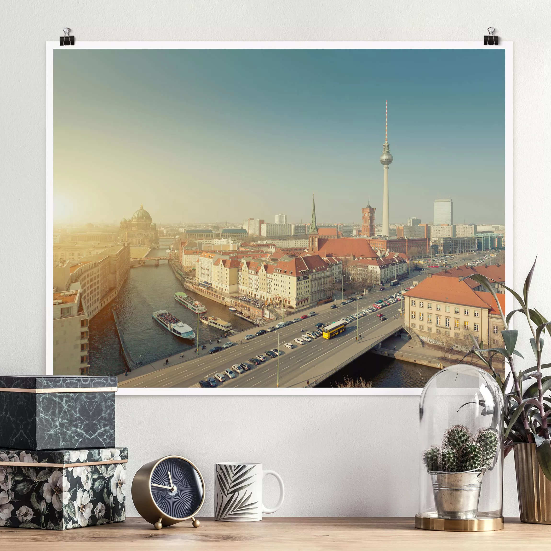 Poster - Querformat Berlin am Morgen günstig online kaufen