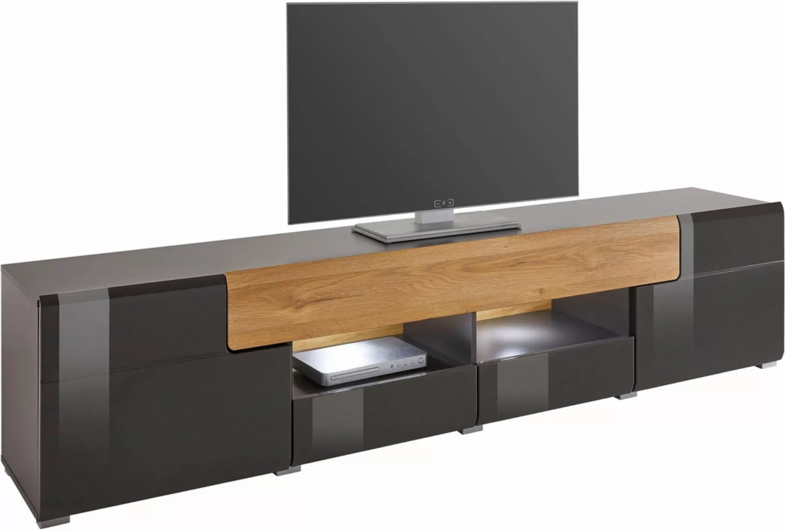 INOSIGN Lowboard "Toledo,Breite 209cm, trendige TV-Schrank mit dekorative F günstig online kaufen