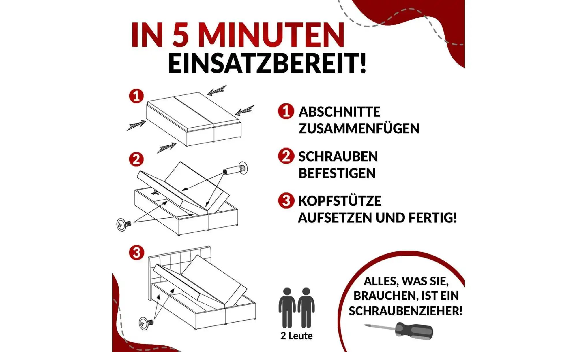 Motor Boxspringbett mit Bettkasten Elektro ¦ grau ¦ Maße (cm): B: 208 H: 11 günstig online kaufen