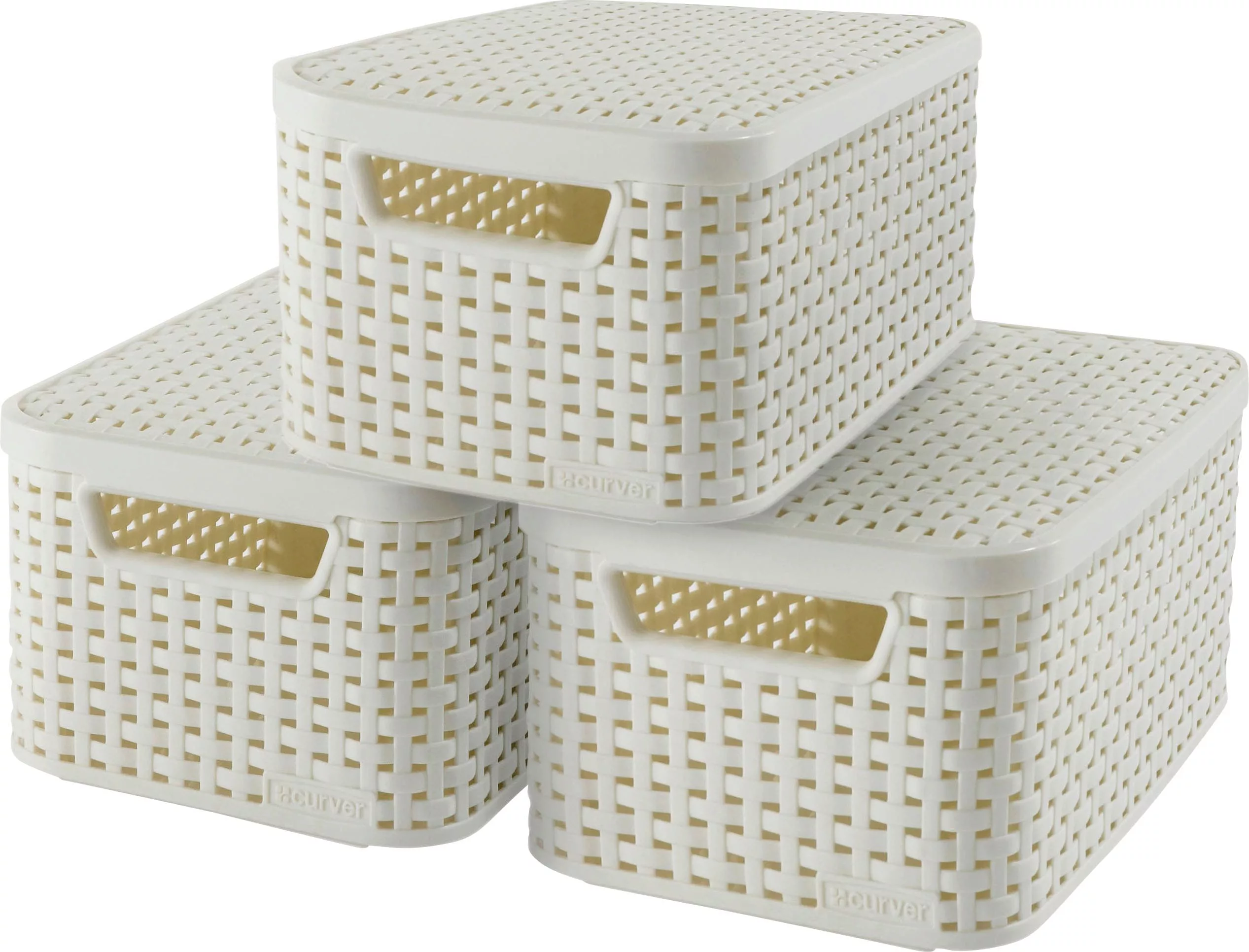 Curver Organizer "STYLE Box S", (Set, 3 St.), Aufbewahrungsbox, creme günstig online kaufen