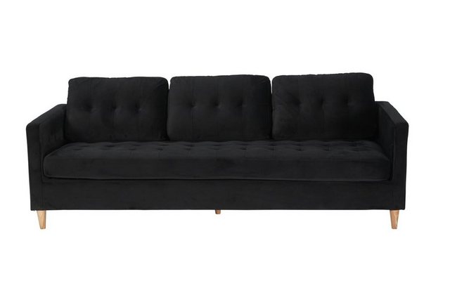 ebuy24 3-Sitzer Marino Sofa 3 Personen Velour schwarz. günstig online kaufen