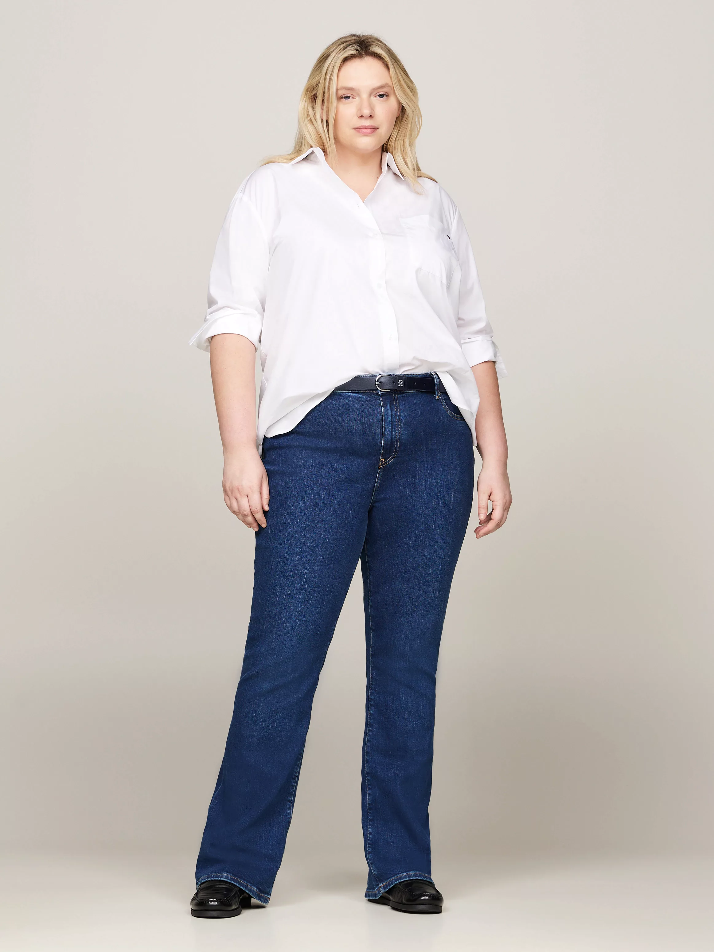 Tommy Hilfiger Curve Hemdbluse CRV ESS COTTON EASY FIT SHIRT in Großen Größ günstig online kaufen