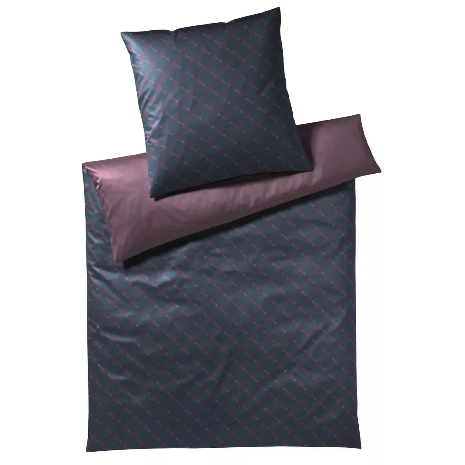 JOOP! Comfort Satin Bettwäsche 4083-5 Cornflower Double Grau 135x200 günstig online kaufen