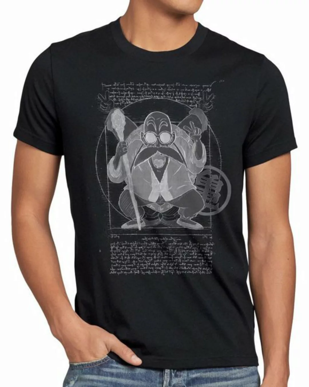 style3 Print-Shirt Herren T-Shirt Vitruvianischer Muten Roshi songoku Z da günstig online kaufen