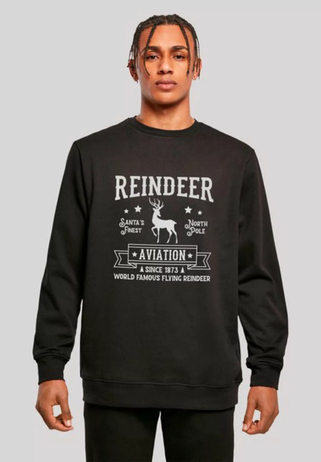 F4NT4STIC Sweatshirt Reindeer Aviation Retro Weihnachten Sign Premium Quali günstig online kaufen