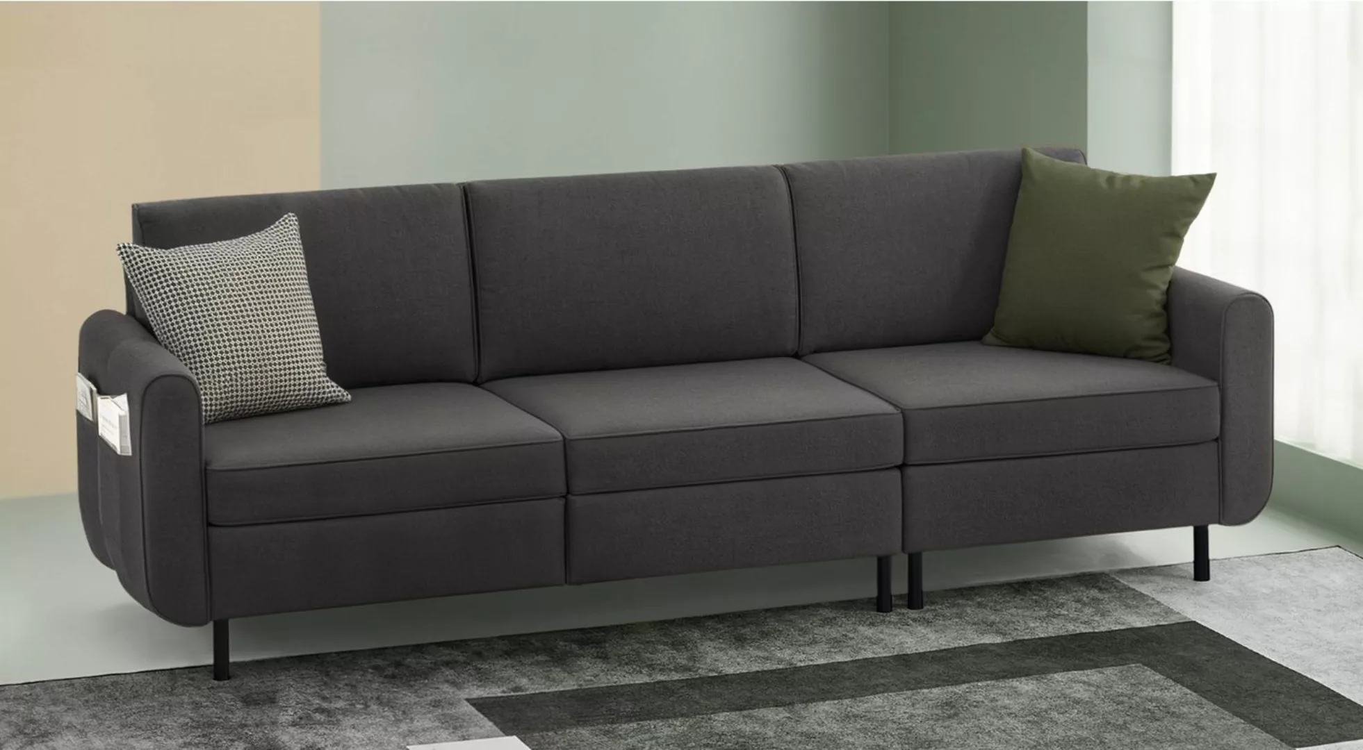 SONGMICS HOME 3-Sitzer, 3 Teile, Modulares Sofa, 3-Sitzer, Schlafsofa, Couc günstig online kaufen