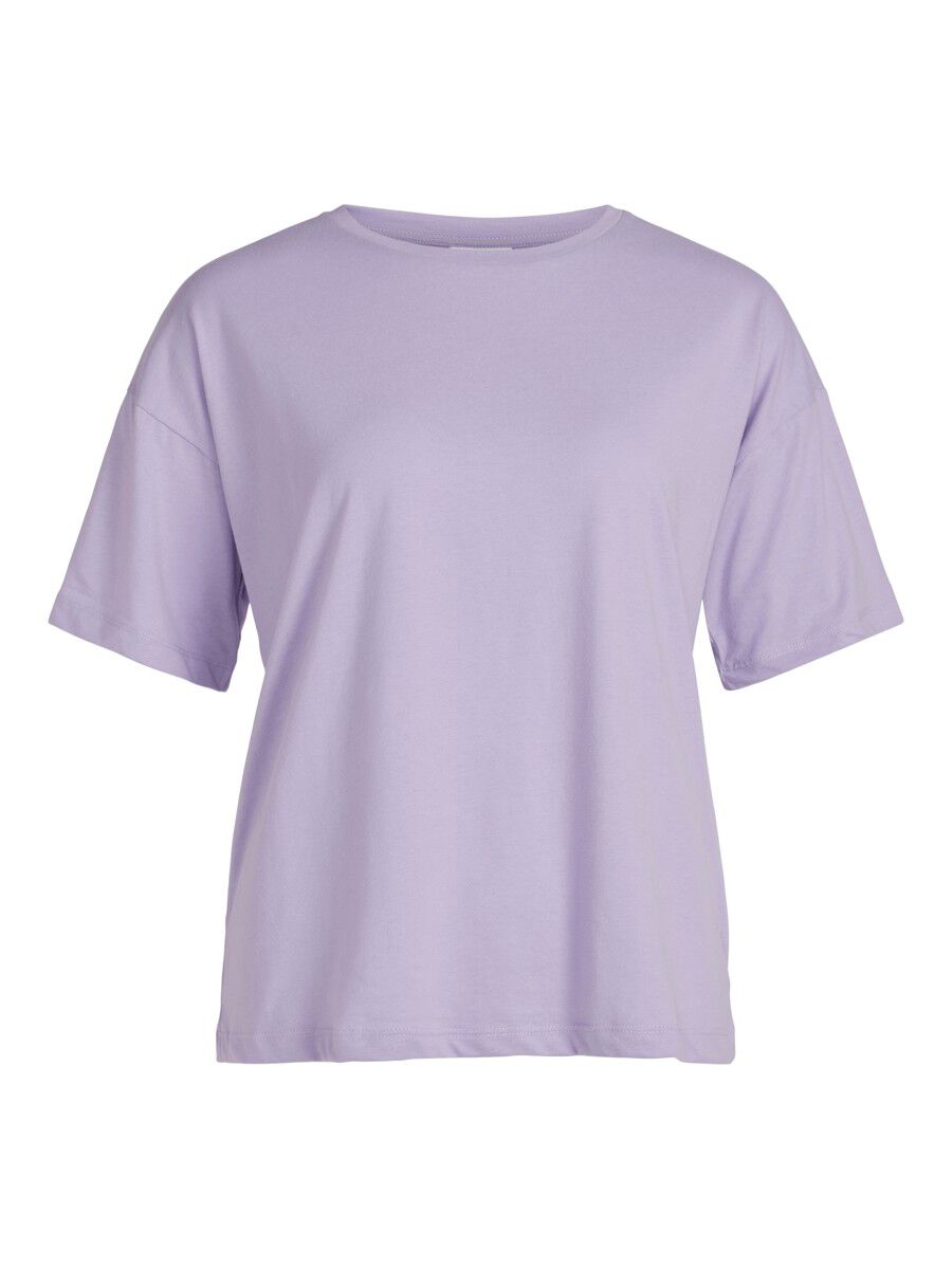 VILA Oversize Basic T-shirt Damen Violett günstig online kaufen