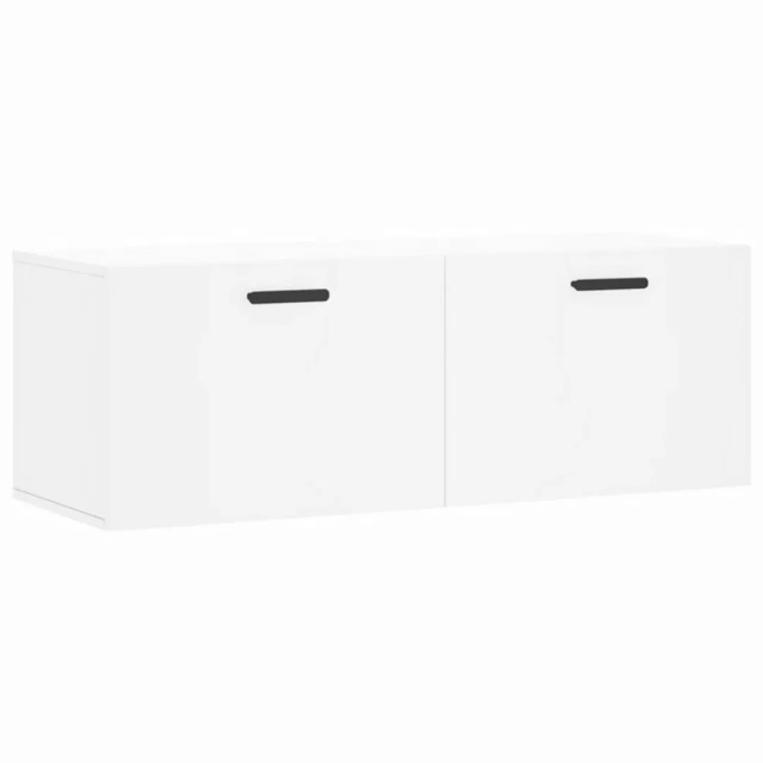 vidaXL Kleiderschrank Wandschrank Hängeschrank Aufbewahrung Weiß 100x36,5x3 günstig online kaufen