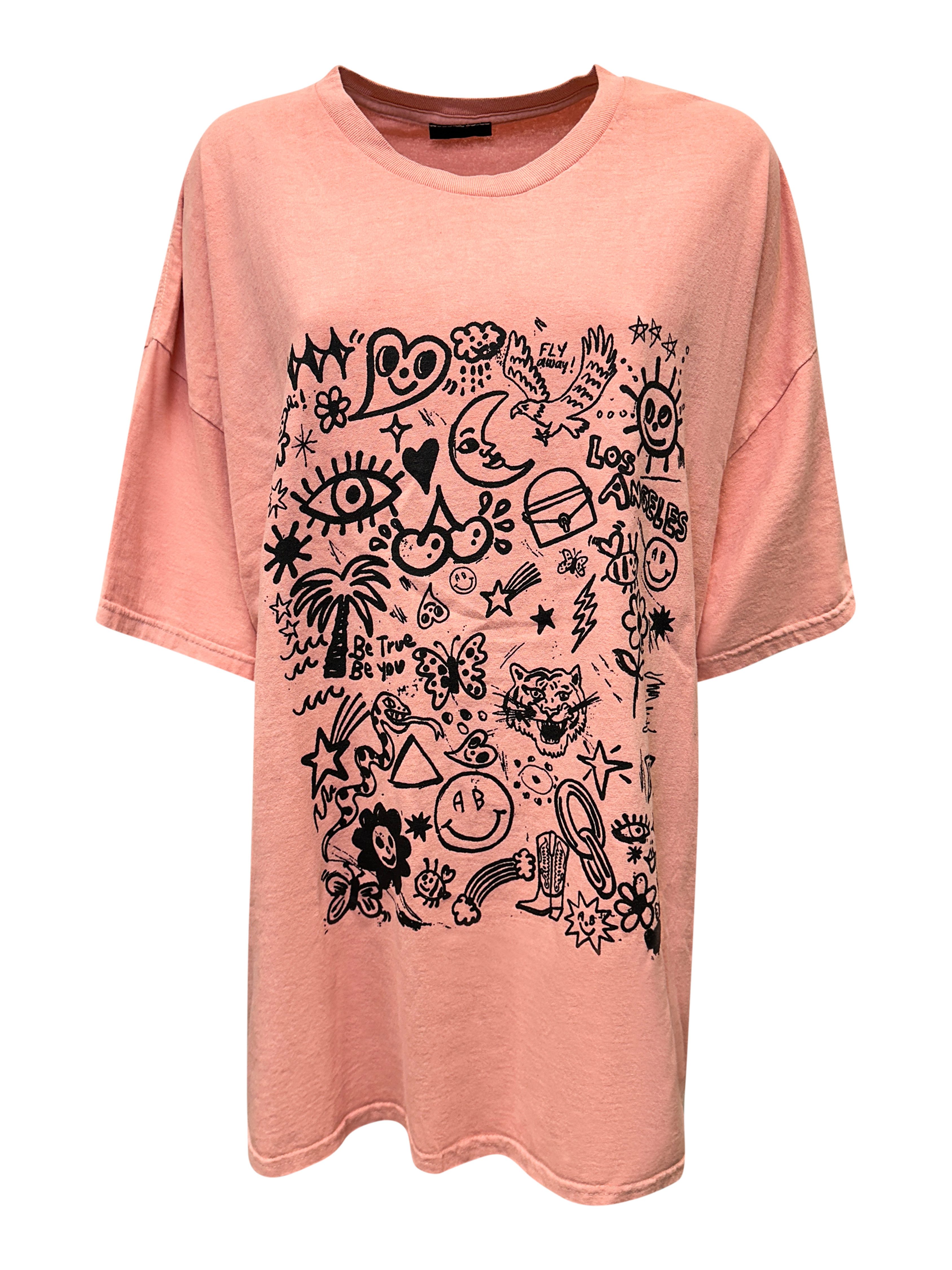 Worldclassca T-Shirt Worldclassca Oversized Print T-Shirt günstig online kaufen