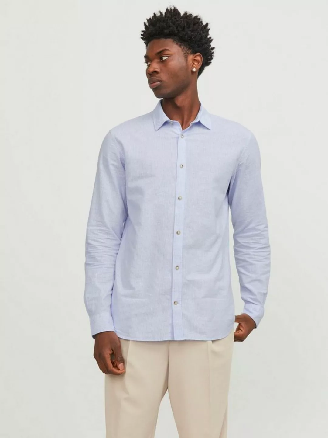 Jack & Jones Langarmhemd JJESUMMER LINEN BLEND SHIRT LS SN günstig online kaufen