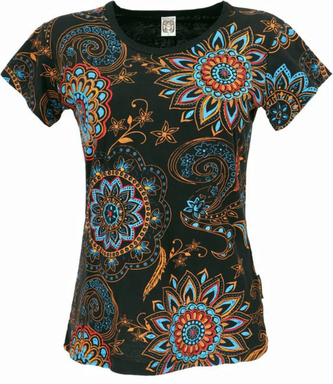 Guru-Shop T-Shirt Boho T-Shirt mit Mandaladruck, bedrucktes.. Festival, Eth günstig online kaufen