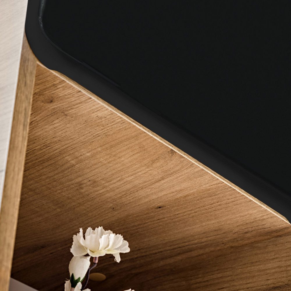 Lomadox Hochschrank NEW-LUTON Badezimmer in seidenmatt günstig online kaufen
