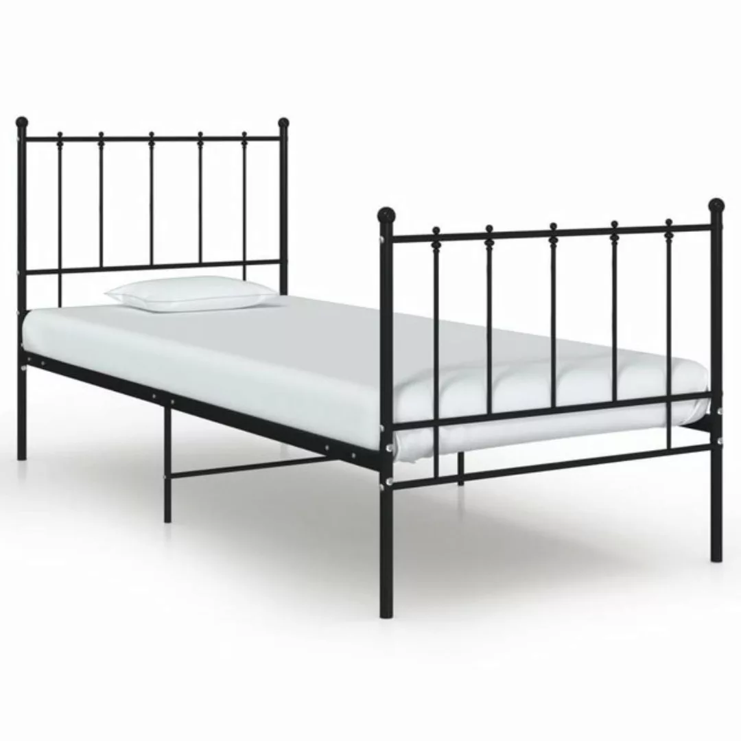 Bett Schwarz Metall 100x200 Cm günstig online kaufen