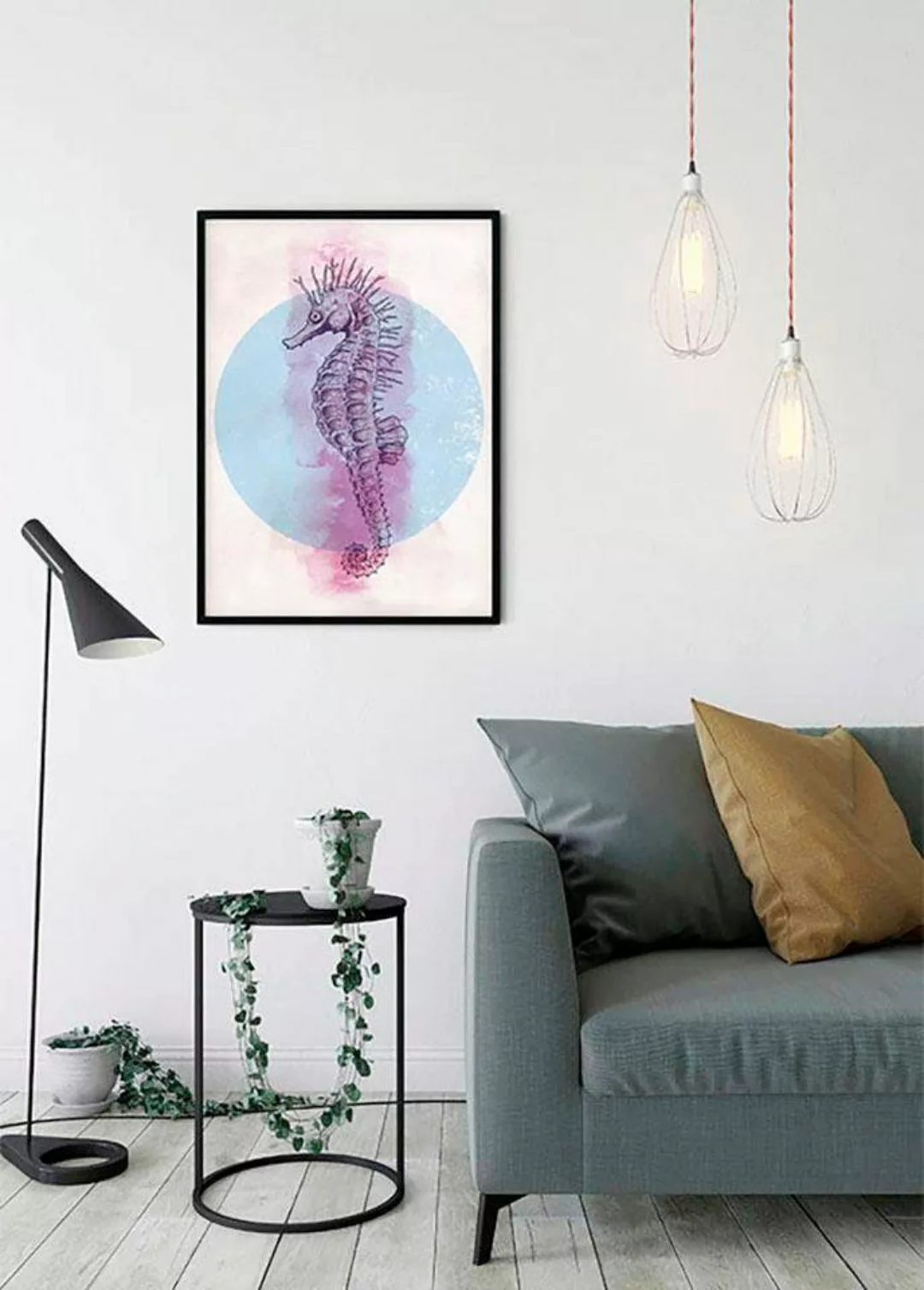 Komar Poster "Sea Horse Circle", Tiere, (1 St.), Kinderzimmer, Schlafzimmer günstig online kaufen