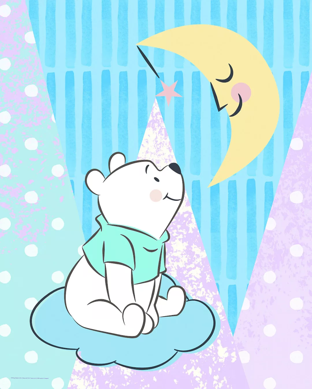 Komar Wandbild Winnie Pooh Moon 40 x 50 cm günstig online kaufen