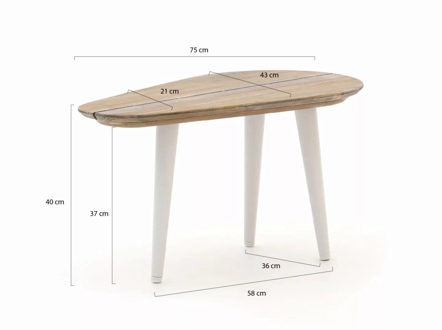 ROUGH-K Loungetisch 43x75x40 cm günstig online kaufen