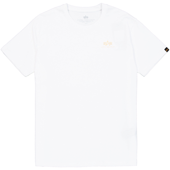 Alpha Industries  T-Shirts & Poloshirts Basic T-Shirt SL TPU - white/gold günstig online kaufen