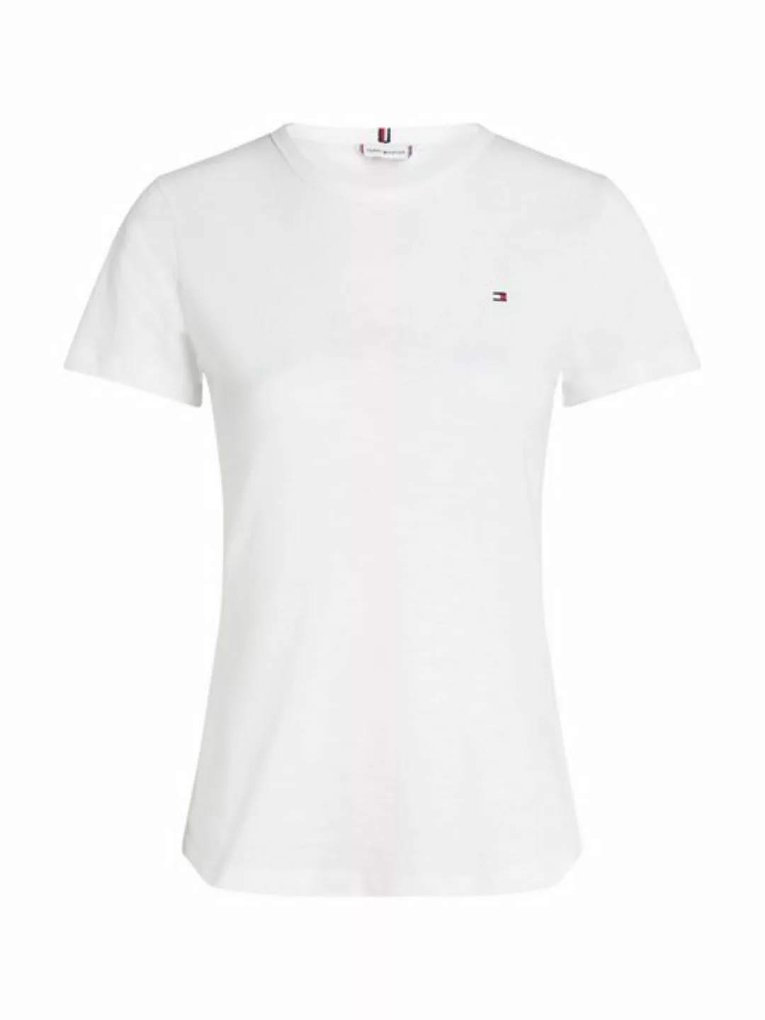 Tommy Hilfiger Rundhalsshirt 1985 SLIM SLUB C-NK SS mit Logostickerei günstig online kaufen