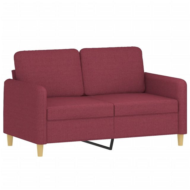 vidaXL Sofa 2-Sitzer-Sofa Weinrot 120 cm Stoff günstig online kaufen