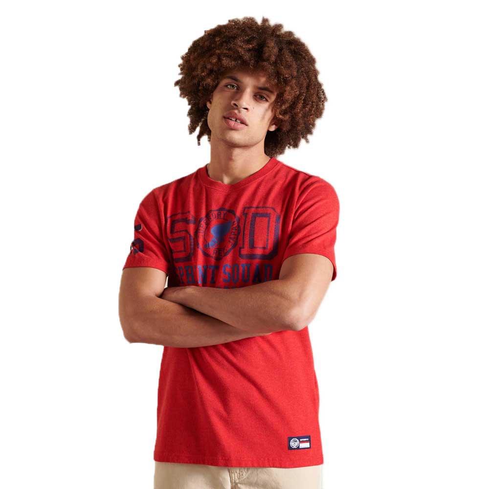 Superdry Track & Field Kurzärmeliges T-shirt M Rouge Red Marl günstig online kaufen