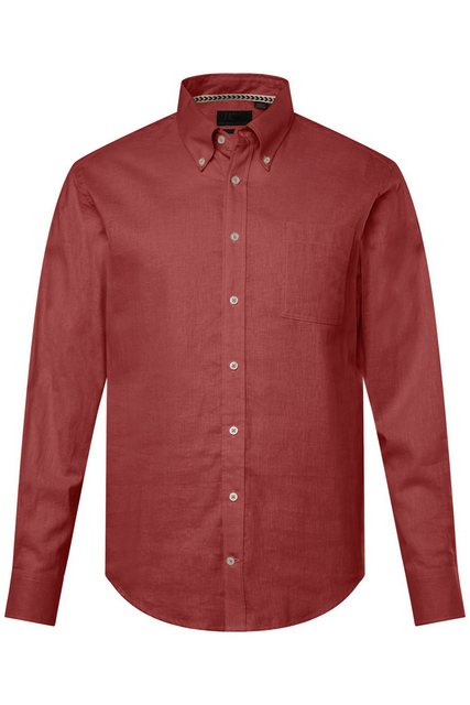 JP1880 Businesshemd Leinenmixhemd Langarm Buttondown-Kragen Modern Fit günstig online kaufen