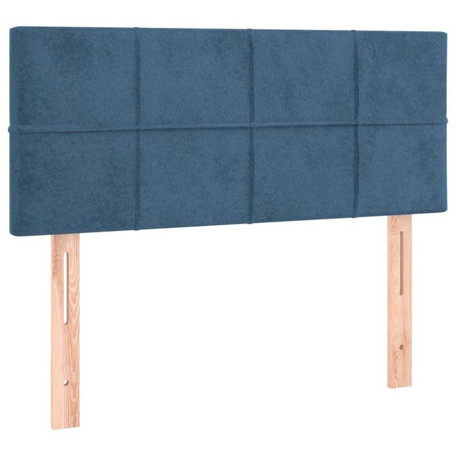 vidaXL Bett, Kopfteil Dunkelblau 100x5x78/88 cm Samt günstig online kaufen