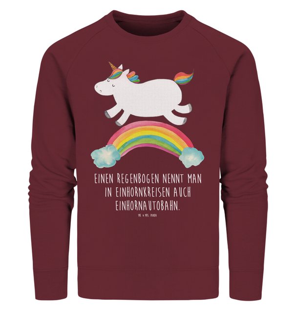 Mr. & Mrs. Panda Longpullover Größe XS Einhorn Regenbogen - Burgundy - Gesc günstig online kaufen