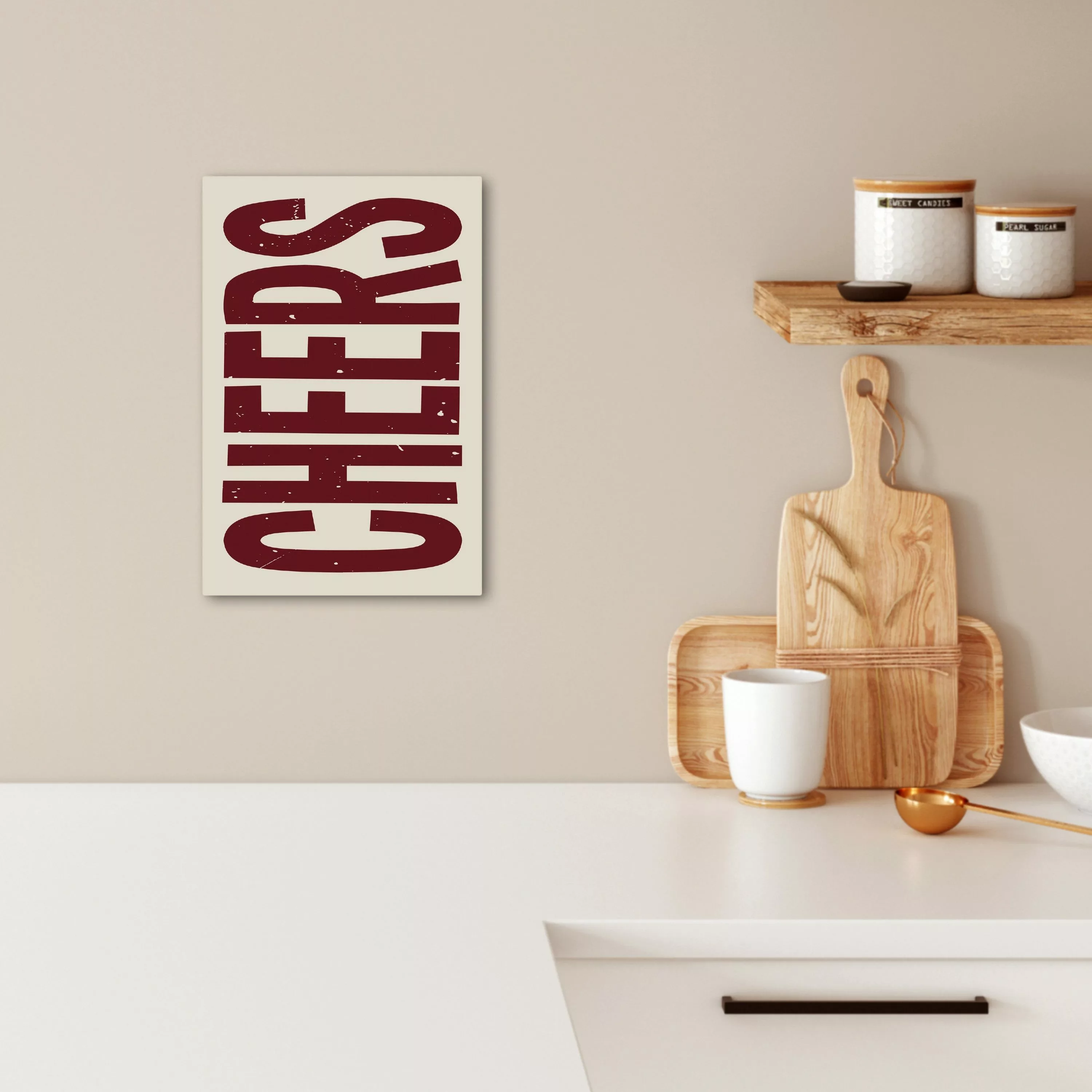 OneMillionCanvasses® Leinwandbild Rot - Jubel - günstig online kaufen