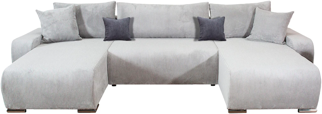 COLLECTION AB Wohnlandschaft "Paola U-Form", mit Schlaffunktion, Stauraum, günstig online kaufen