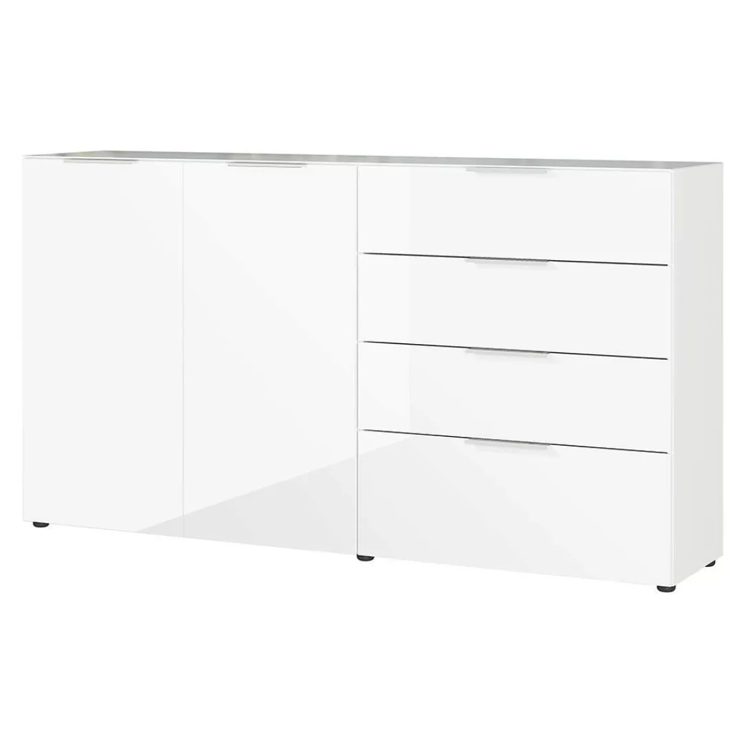 Sideboard mit Glasfront 184 cm in weiß, OXFORD-01 günstig online kaufen