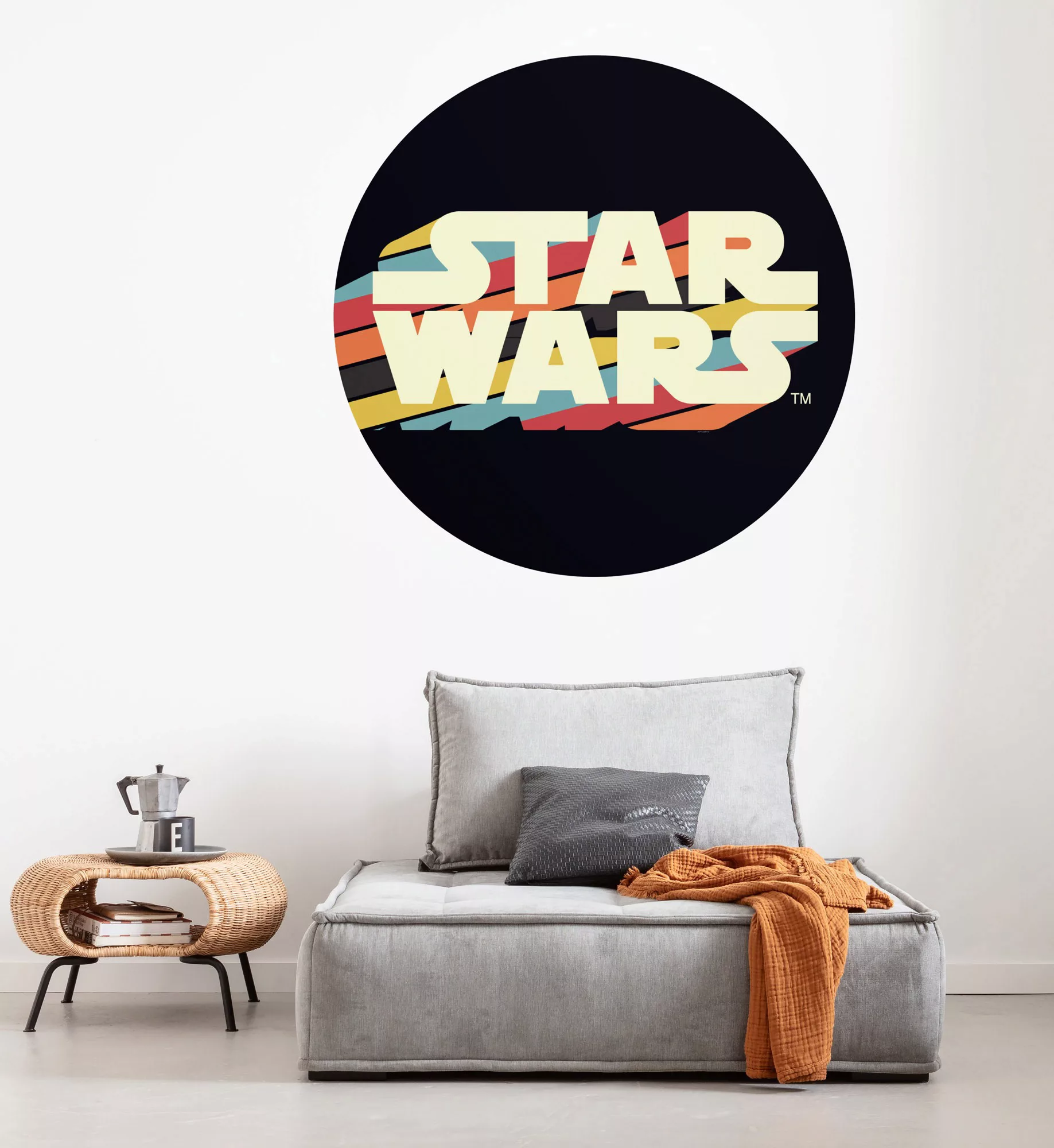 Komar Vliesfototapete Dot Star Wars Typeface selbstklebend Ø 125 cm günstig online kaufen