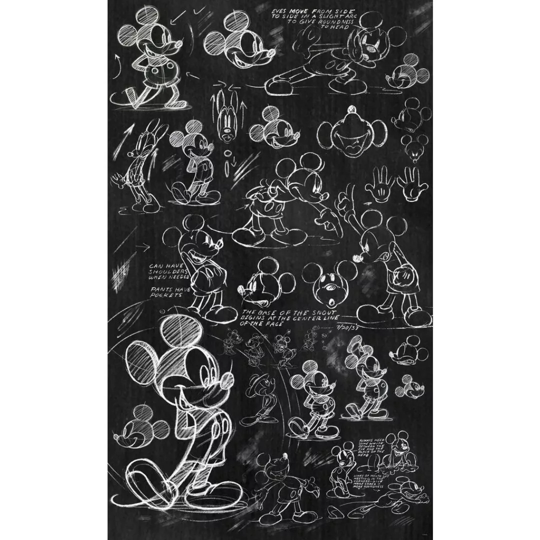 Komar Vliestapete »Digitaldruck Vlies - Mickey - Chalkboard - Größe 120 x 2 günstig online kaufen