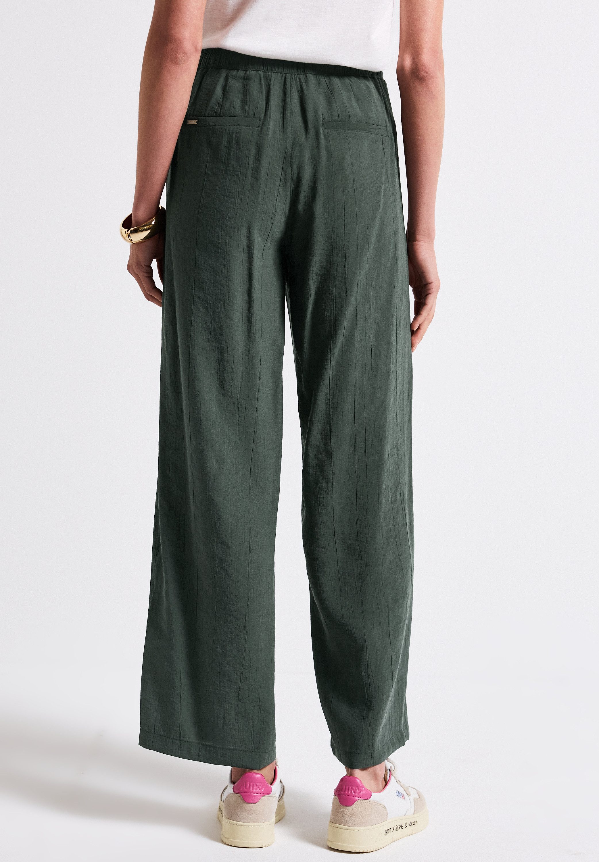 STREET ONE Stoffhose Sommerhose mit Crinkle-Struktur, günstig online kaufen