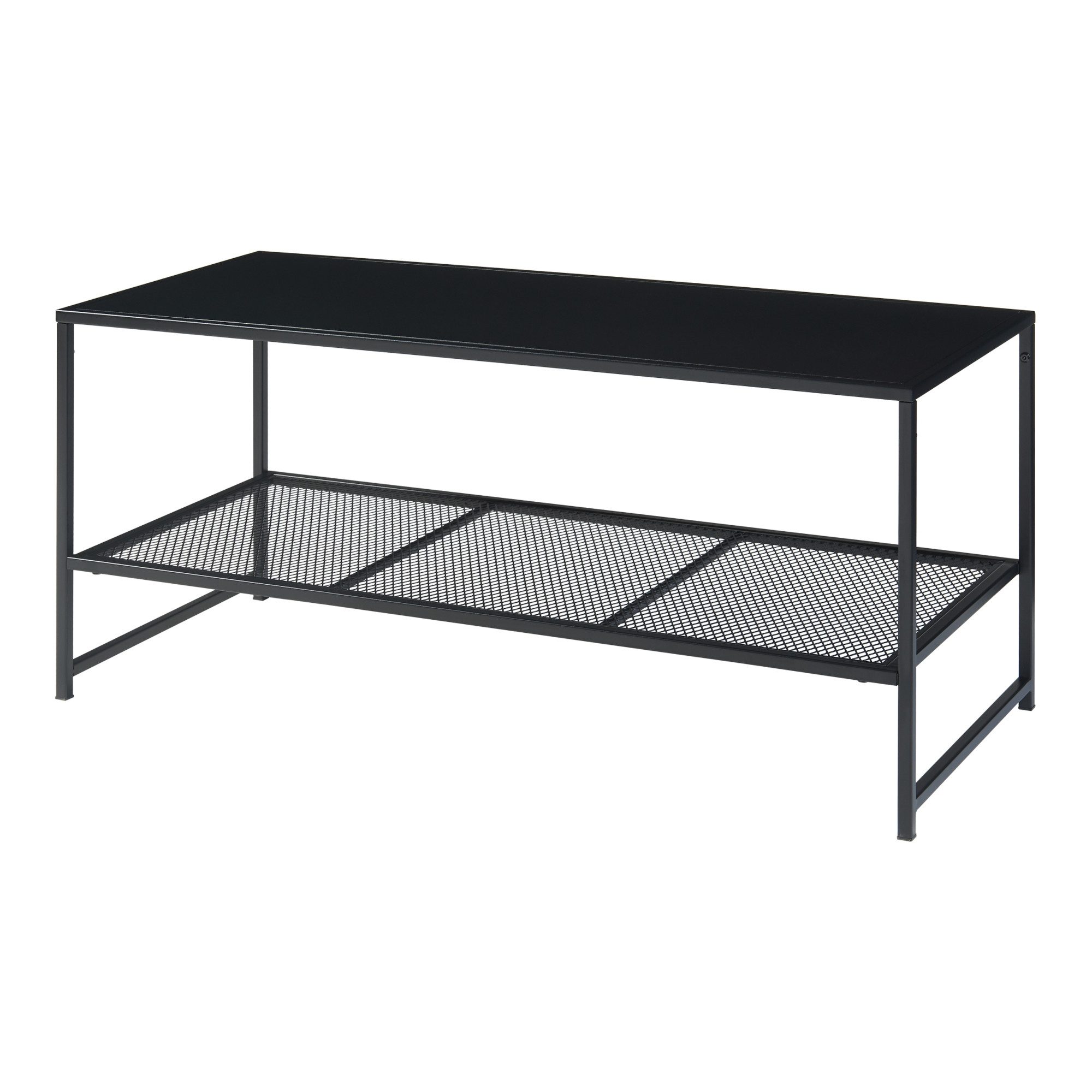 en.casa Couchtisch, »Ruokolahti« mit Gitterablage 102x43x46cm günstig online kaufen