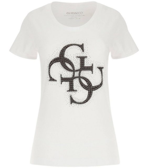 Guess T-Shirt Damen T-Shirt 4G LOGO Slim Fit (1-tlg) günstig online kaufen