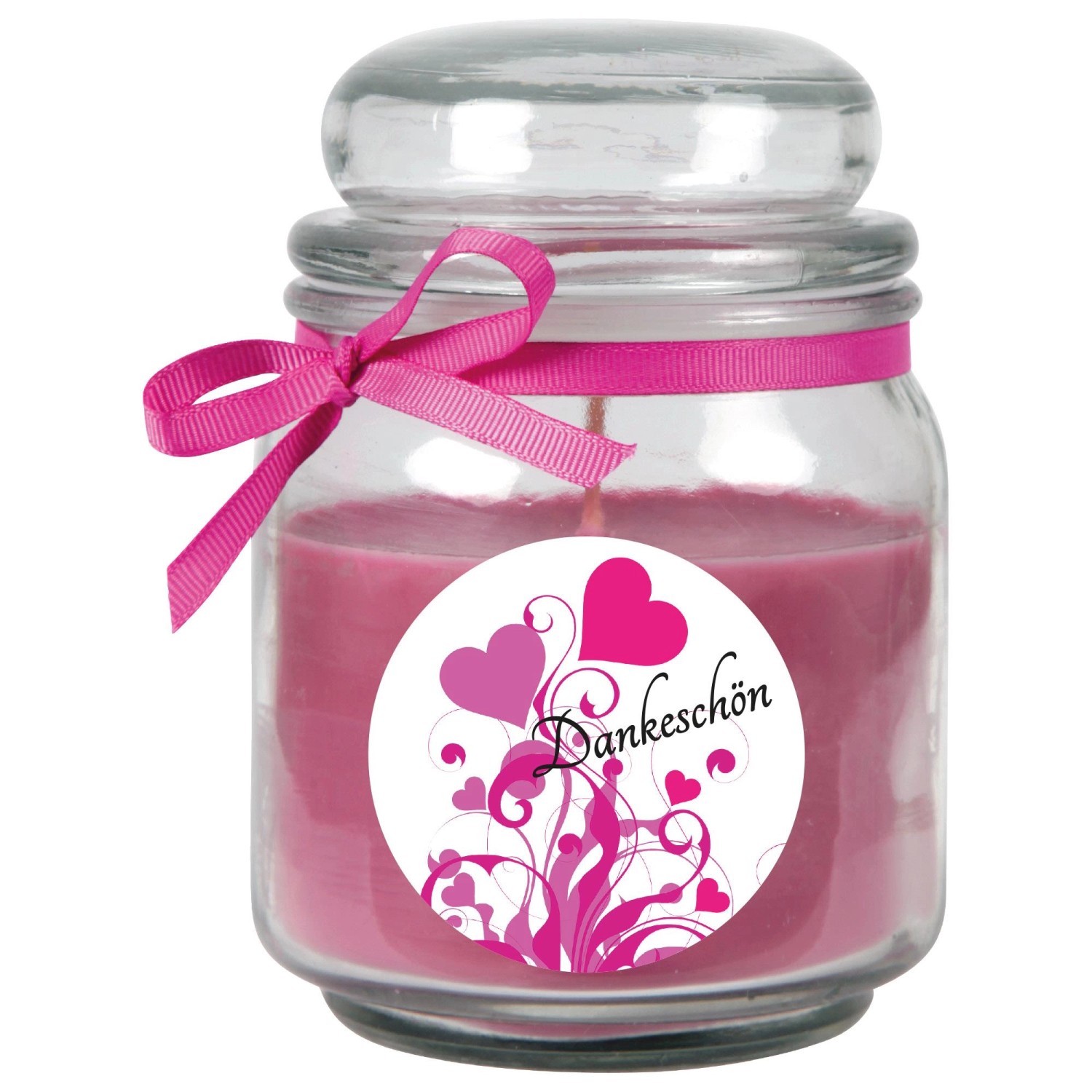 HS Candle Duftkerze & Glas Danke Lila Lavendel günstig online kaufen